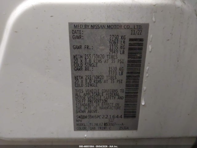 2023 NISSAN PATHFINDER PLATINUM 4WD 9