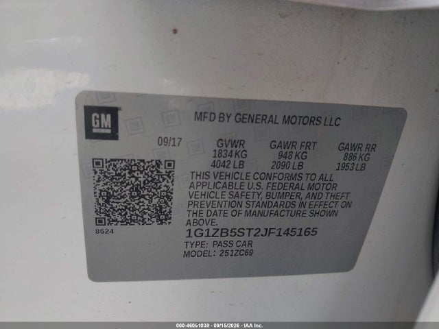 2018 CHEVROLET MALIBU 1LS 9