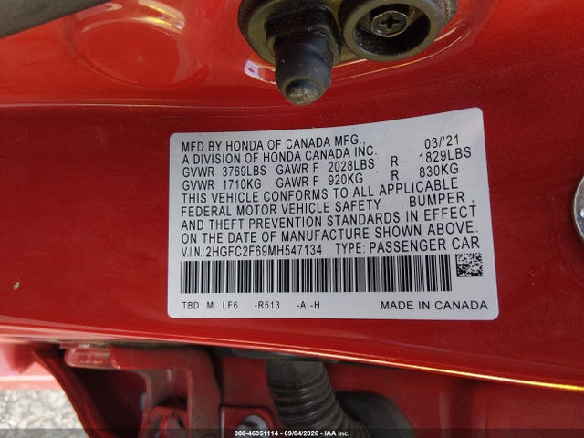 2021 HONDA CIVIC LX 9