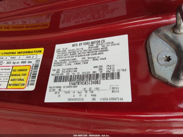 2019 FORD MUSTANG ECOBOOST 9