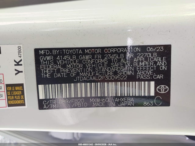 2023 TOYOTA PRIUS LE 9