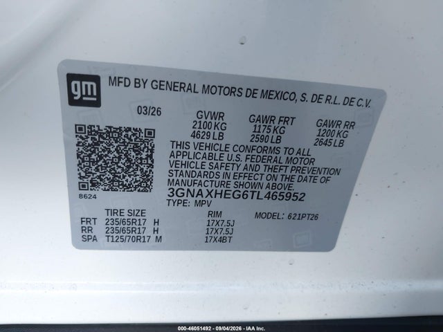 2026 CHEVROLET EQUINOX FWD LT 9