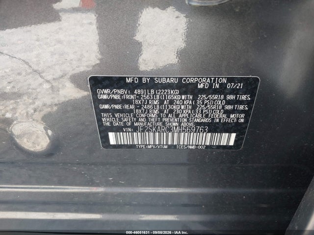 2021 SUBARU FORESTER SPORT 9