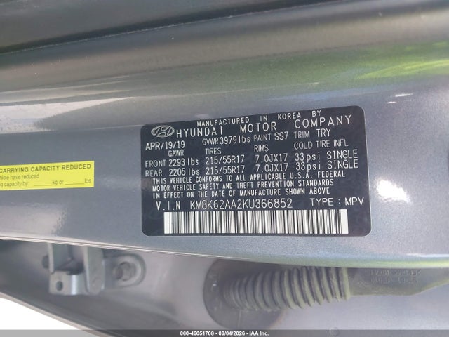 2019 HYUNDAI KONA SEL 9