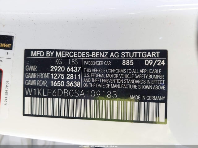 2025 MERCEDES-BENZ AMG E 53 E 9