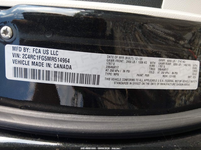 2021 CHRYSLER PACIFICA TOURING 9
