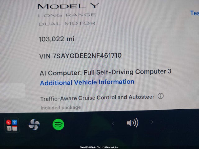 2022 TESLA MODEL Y LONG RANGE DUAL MOTOR ALL-WHEEL DRIVE 15