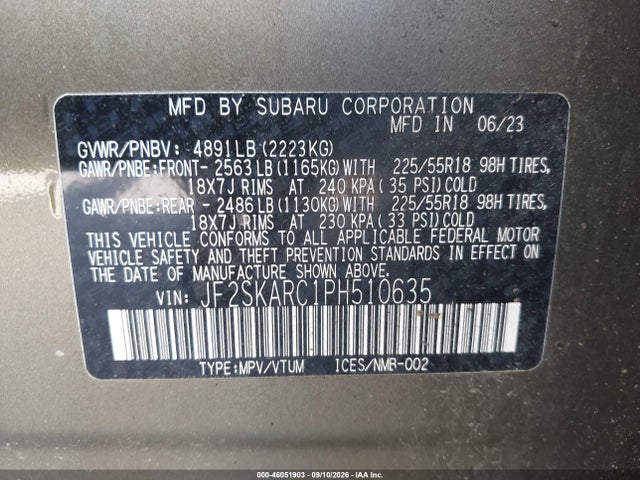 2023 SUBARU FORESTER TOURING 9
