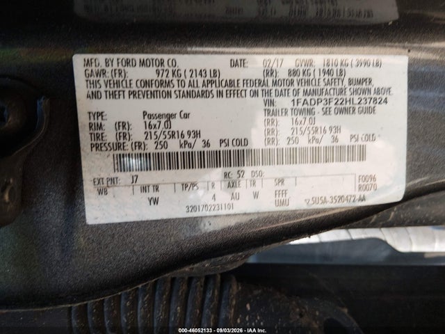 2017 FORD FOCUS SE 9
