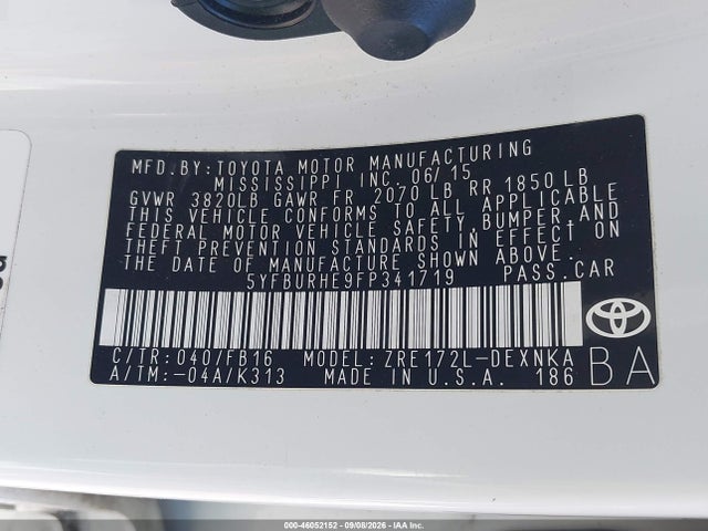 2015 Toyota COROLLA LE PLUS — фото 9