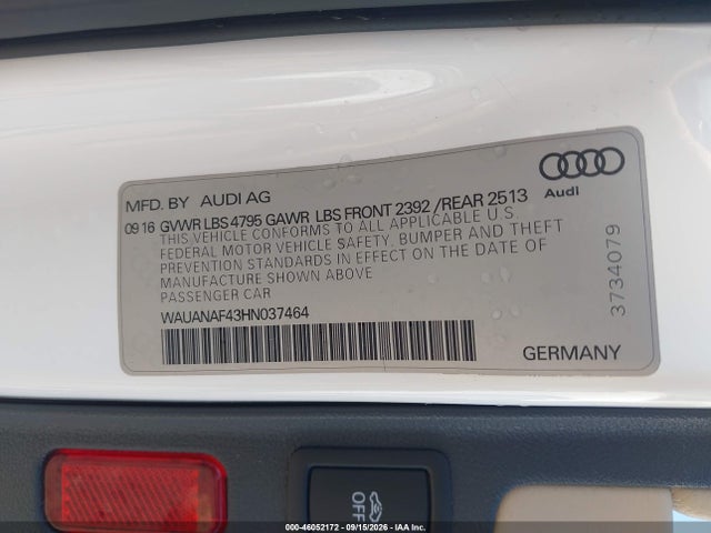 2017 AUDI A4 2.0T PREMIUM 9