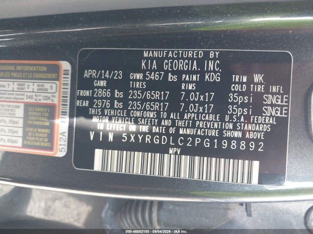 2023 KIA SORENTO LX 9