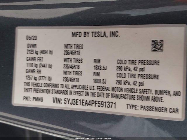 2023 TESLA MODEL 3 REAR-WHEEL DRIVE 9