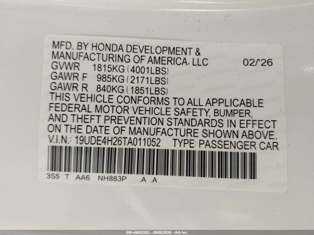 2026 ACURA INTEGRA FWD 9