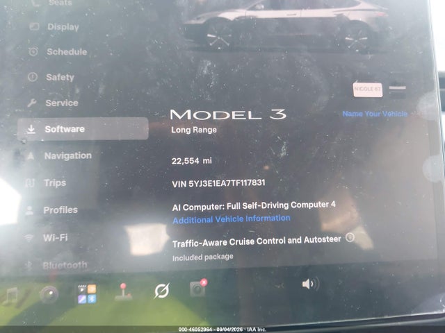 2026 TESLA MODEL 3 PREMIUM REAR-WHEEL DRIVE/REAR-WHEEL DRIVE 7