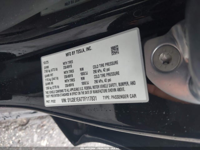 2026 TESLA MODEL 3 PREMIUM REAR-WHEEL DRIVE/REAR-WHEEL DRIVE 9