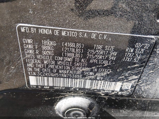 2022 HONDA HR-V AWD EX 9