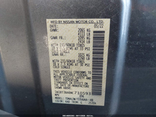 2022 NISSAN ROGUE SV FWD 9