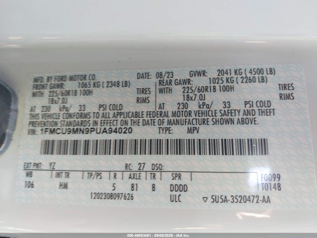 2023 FORD ESCAPE ST-LINE 9