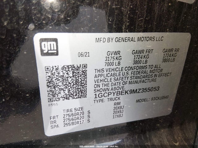 2021 CHEVROLET SILVERADO 1500 4WD SHORT BED CUSTOM 9