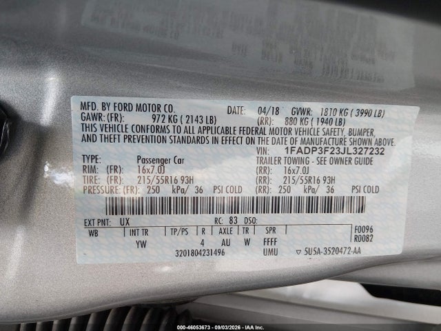 2018 FORD FOCUS SE 9