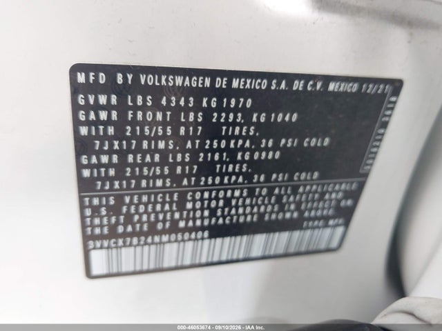 2022 VOLKSWAGEN TAOS 1.5T S 9
