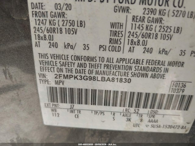 2020 FORD EDGE SE 9