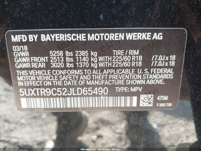 2018 BMW X3 XDRIVE30I 9