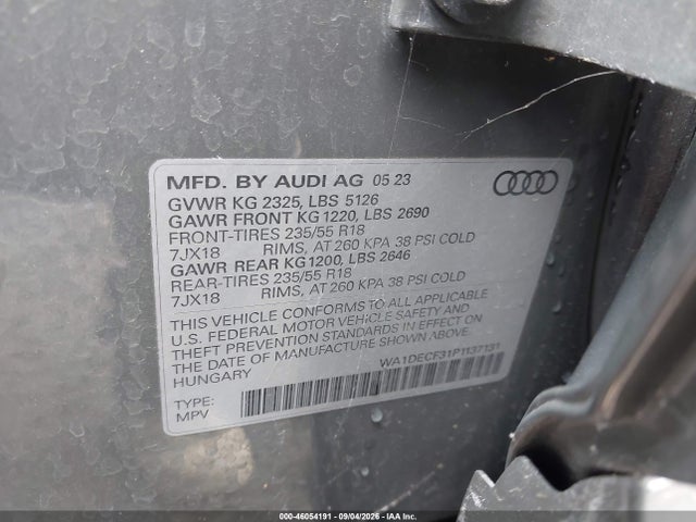 2023 AUDI Q3 PREMIUM 45 TFSI S LINE QUATTRO TIPTRONIC 9