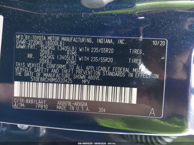 2021 TOYOTA HIGHLANDER HYBRID PLATINUM 9