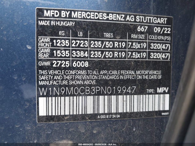 2023 MERCEDES-BENZ EQB 250 SUV 9
