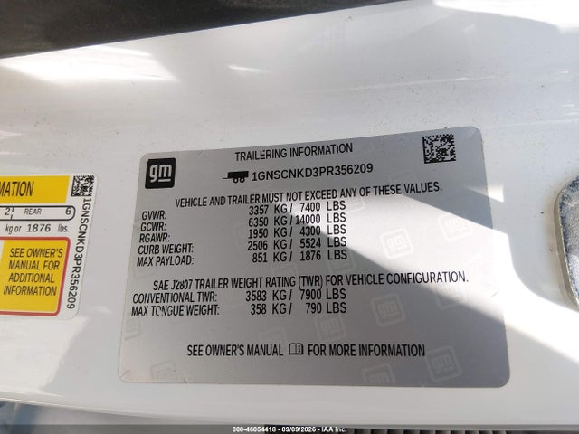 2023 CHEVROLET TAHOE 2WD LT 9