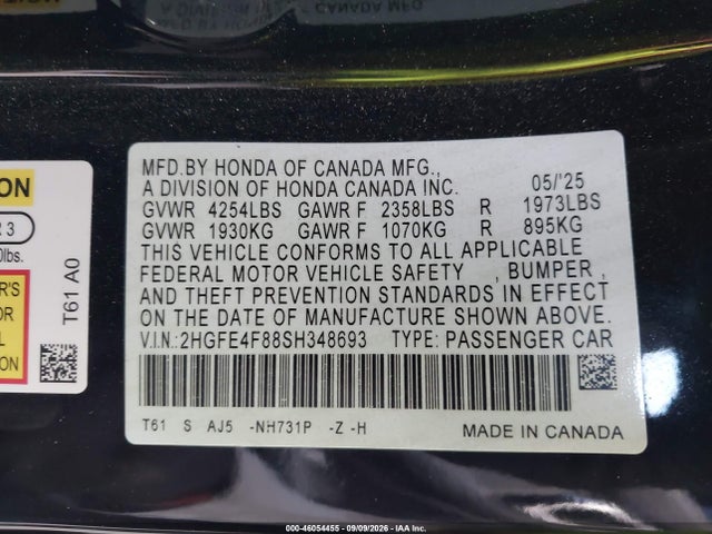 2025 HONDA CIVIC HYBRID SPORT/SPORT TOURING 9