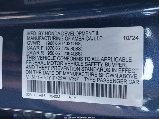 2025 HONDA ACCORD SE 9
