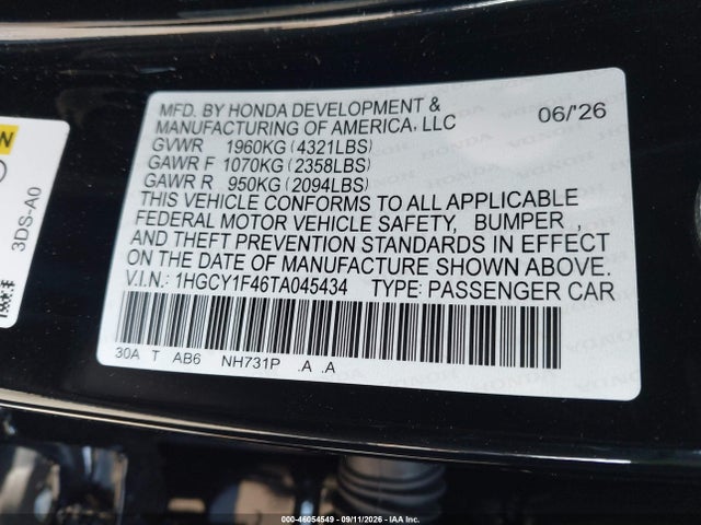 2026 HONDA ACCORD SE 9