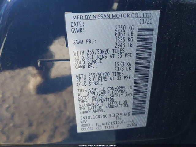 2022 INFINITI QX60 SENSORY 9