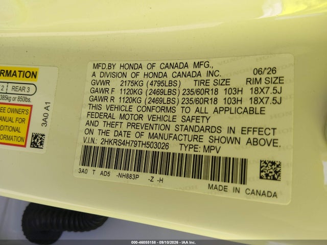 2026 HONDA CR-V EX-L AWD 9