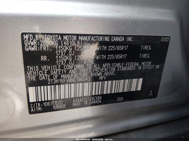 2022 TOYOTA RAV4 LE 9