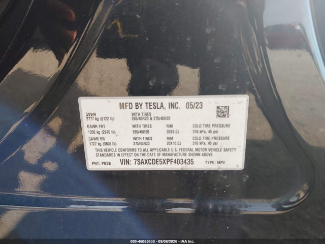 2023 TESLA MODEL X DUAL MOTOR ALL-WHEEL DRIVE/STANDARD RANGE 9