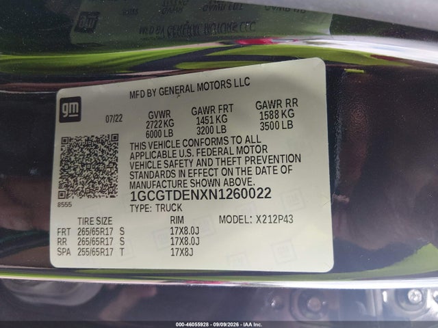 2022 CHEVROLET COLORADO 4WD SHORT BOX Z71 9