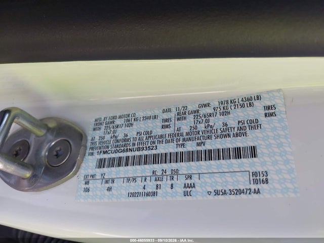 2022 FORD ESCAPE SE 9