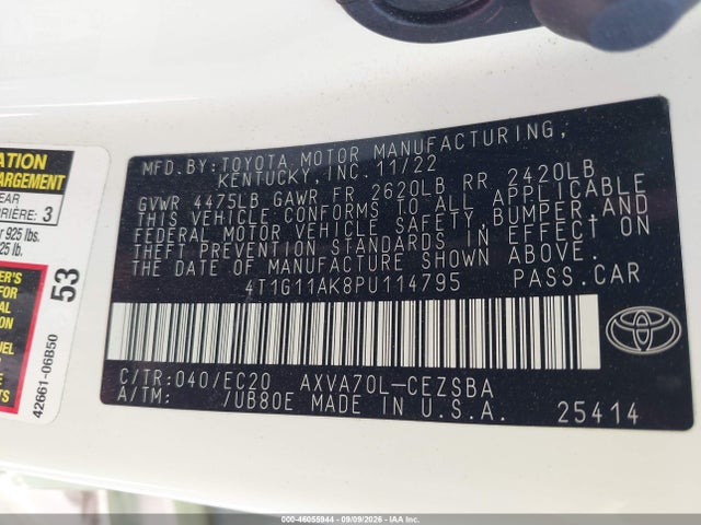 2023 TOYOTA CAMRY SE NIGHTSHADE EDITION 9