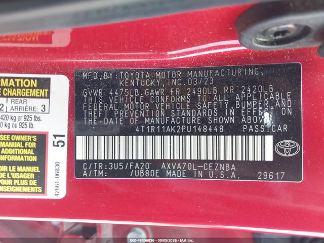 2023 TOYOTA CAMRY LE 9