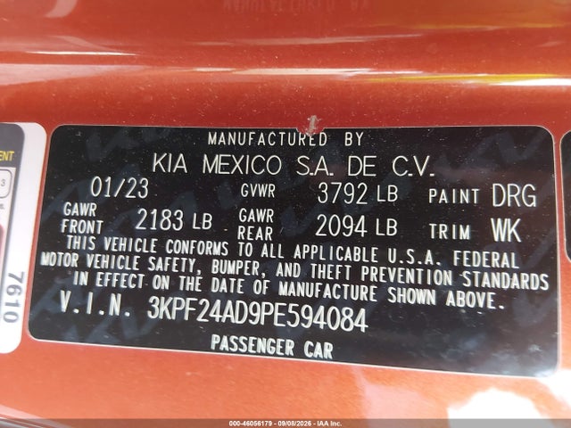 2023 KIA FORTE LXS 9
