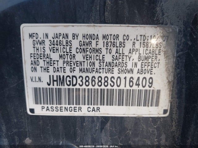 2008 Honda FIT SPORT 照片 9