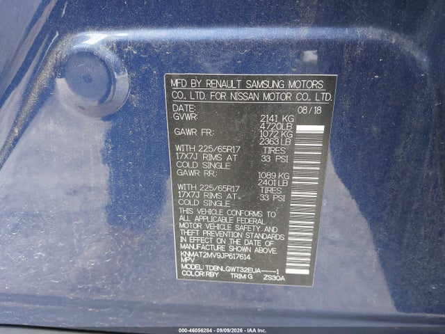 2018 NISSAN ROGUE SV 9