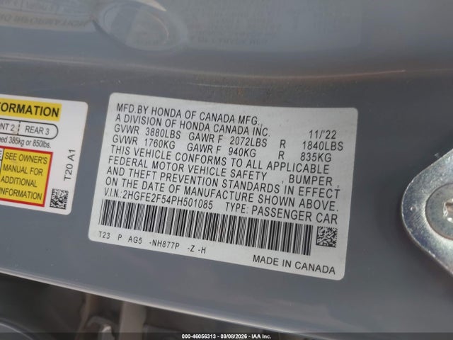 2023 HONDA CIVIC SPORT 9