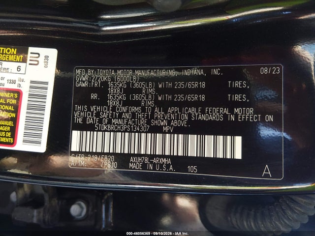 2023 TOYOTA HIGHLANDER HYBRID XLE 9