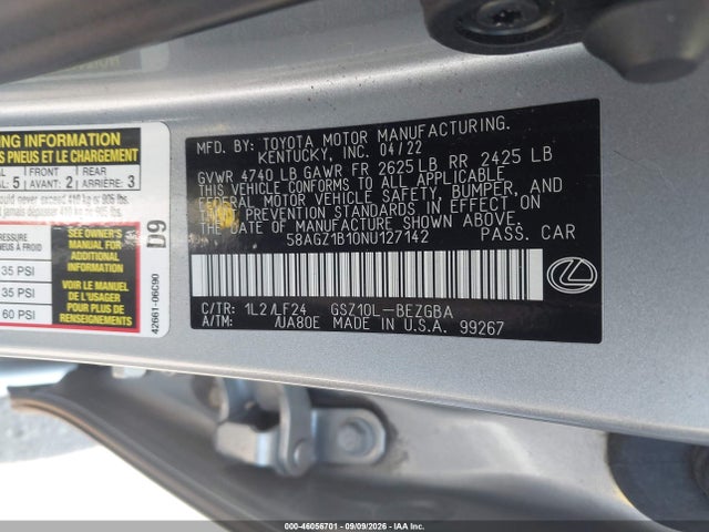 2022 LEXUS ES 350 F SPORT 9