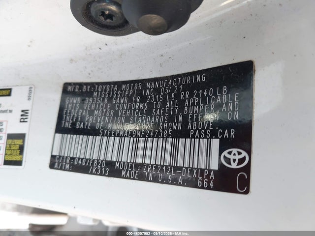 2021 TOYOTA COROLLA LE 9
